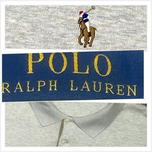 Polo Ralph Lauren Men's XXL/ TTG Heather Tan Long Sleeve Flesh Pony Polo Shirt